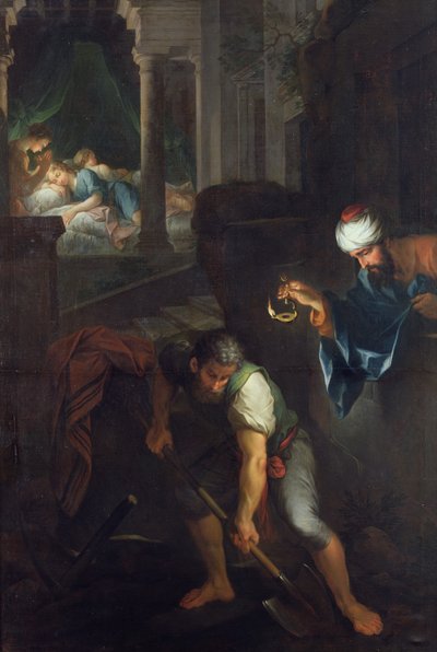 Raguel digging a grave, 1733 by Pierre Parrocel